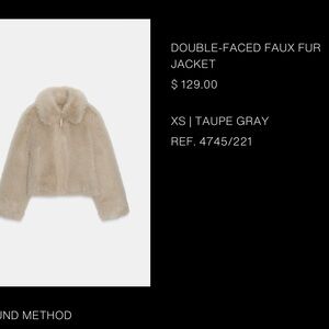 Short faux fur jacket from Zara, accepting offers